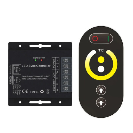 Bezdrátový CCT LED ovladač 12-24V s RJ45 synchronizací
