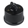Ceramic Rotary Switch Retro, Black in Porcelain Design