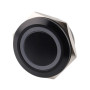 Interruttore metallo nero 25mm RGB IP65 12-24V senza aggancio