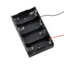 Scatola portabatterie per 4 batterie C, 6V con fili