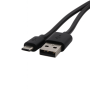 Câble USB-A/MicroUSB 2A, 20W, 1 mètre blanc ou noir