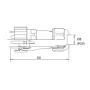 SP16 IP68 vodoodporni kabelski konektor, 2–9 pin