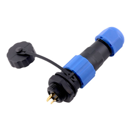 Conector cablu panou IP68 SP13, contacte aurite, 1-7 pini
