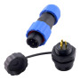 Conector panel impermeable SP13 IP68, 1-7 polos