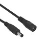 DC-Verlängerungskabel 5,5x2,1mm gerade, schwarz, verschiedene Längen