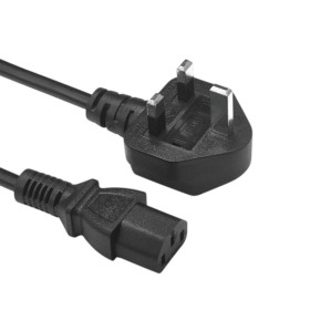 Cable alimentación C13 a enchufe G, 1,5m, Norma BS1363