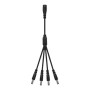 Cable divisor de corriente CC 5,5x2,1 mm hembra a macho negro