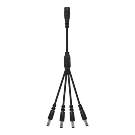 Cablu splitter DC 5.5x2.1mm mamă-mascul, negru, 2-8 ieșiri