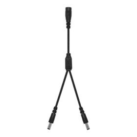 DC 5,5x2,1 mm splitterkabel, hun-til-han, sort – universel strømfordeler