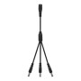 DC 5,5x2,1mm Splitterkabel, Buchse auf Stecker, schwarz