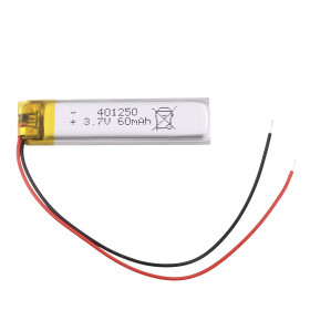Li-Pol battery 60mAh, 3.7V, type 401250