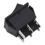 Černý kolébkový přepínač KCD4 ON-OFF-ON s aretací 250V 16A