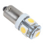 BAY9S LED-lampa 5x5050 SMD 6V varmvit för BA9S-uttag