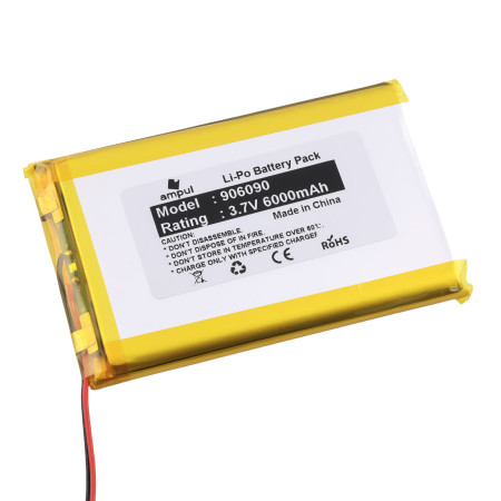 Batteria Li-Pol 6000mAh 3,7V tipo 906090 per dispositivi elettronici