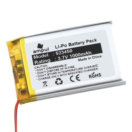 Batteria Li-Pol 1000mAh 3,7V modello 503450 ricaricabile
