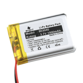 Akumulator litowo-polimerowy 1000mAh 3,7V 803040