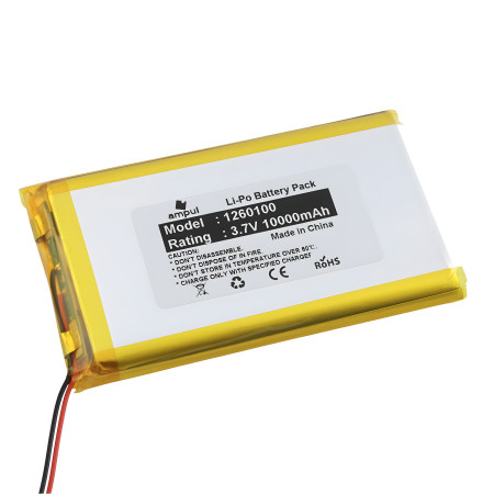 Li-Pol-batteri 10000mAh 3.7V med beskyttelseschip
