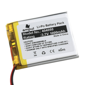 Li-Pol baterie 1000mAh 3.7V 404050 s ochranným čipem