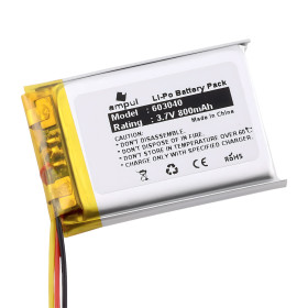 Li-Pol Battery 800mAh 3.7V, 603040, 3pin - Rechargeable