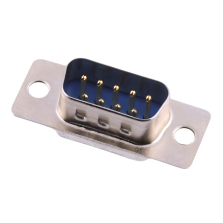 Conector D-SUB DB9 macho de 9 pines, copa de soldadura