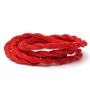 Retro kabelspiral, tråd med tekstilkappe 2x0.75mm², rød