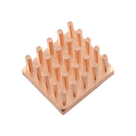 Dissipatore di calore in rame 13x12x7mm con nastro termico