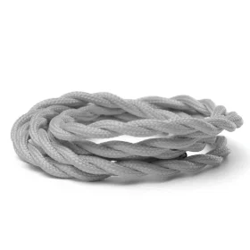 Espiral de cable retro gris 2x0,75mm con cubierta textil