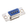 D-SUB DB9 (DE9) male connector, 9-pin, solder cup, metal case