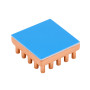 Radiator aluminiu 13x12x4mm cu bandă adezivă termoconductivă