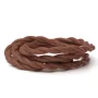 Retro kabelspiral, tråd med tekstilkappe 2x0.75mm, brun