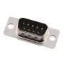 Conector D-SUB DB9 macho de 9 pines, copa de soldadura