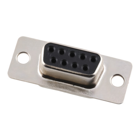 Conector D-SUB DB9 (DE9) mamă, 9 pini, pentru lipire