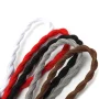Retro kabelspiral, tråd med textilöverdrag 2x0.75mm, vit