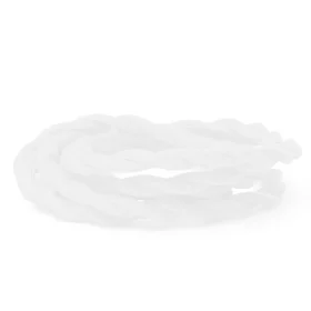 Cablu retro în spirală, sârmă cu înveliș textil 2x0.75mm, alb