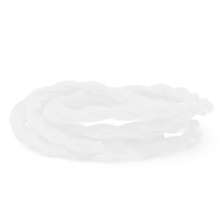 Retro kabelspiral, tråd med textilöverdrag 2x0.75mm, vit