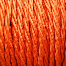 Espiral de cable textil 2x0,75mm naranja, venta por metro