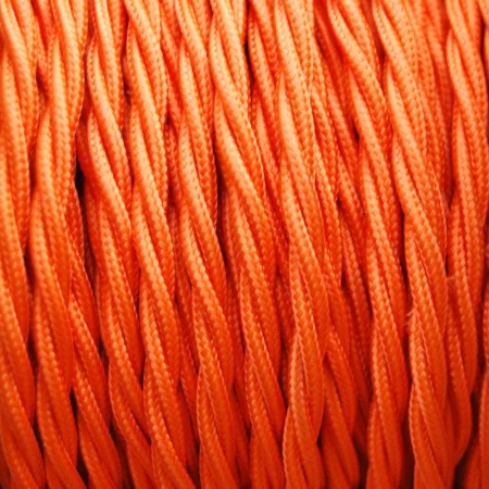 Espiral de cable textil 2x0,75mm naranja, venta por metro