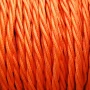Retro kabelspiral, tråd med tekstilkappe 2x0.75mm, orange