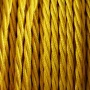 Espiral de cable retro 2x0,75mm amarillo con cubierta textil