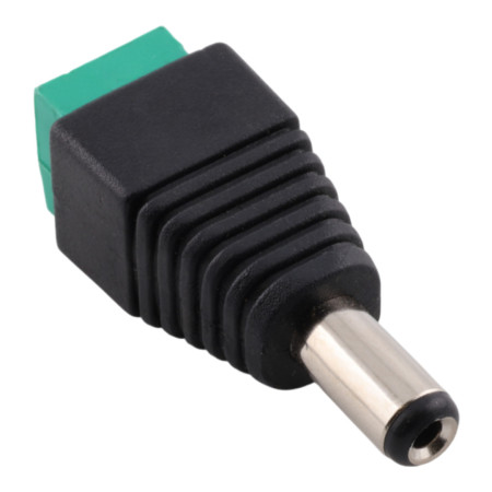 Conector de alimentare CC masculin 5,5x2,1 mm cu terminal șurub