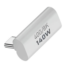 Adapter USB-C kątowy, 140W, 40Gb/s, 8K – zagięcie środkowe