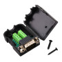 Conector RS232 macho con tuercas y sistema de rosca