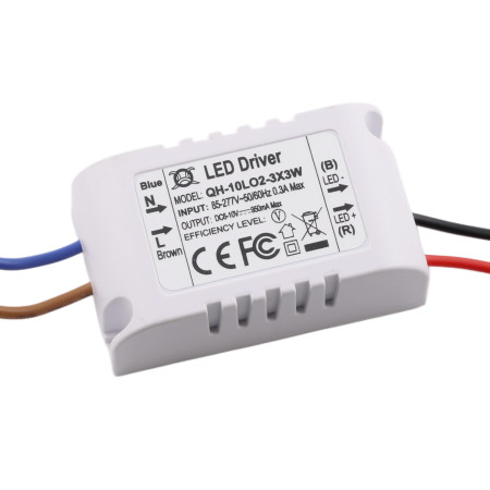 Alimentatore per 2-3 LED da 3W, 5-10V, 900mA, 10W
