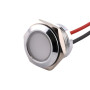 Indicatore LED metallo 16mm argento – 5 colori IP65