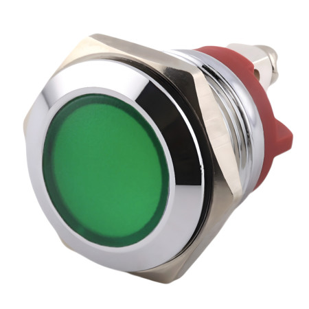 LED-metallinen merkkivalo 19 mm, hopea, viisi väriä