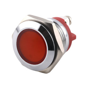 Indicador LED metálico HYD-L-16 para paneles, IP65, 16 mm