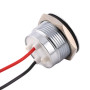 Luz indicadora LED metálica 19mm, IP65, color plata