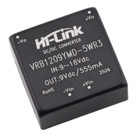 VRB1209YMD-5WR3 DC-DC 9–18V→9V 5W 555mA IP65