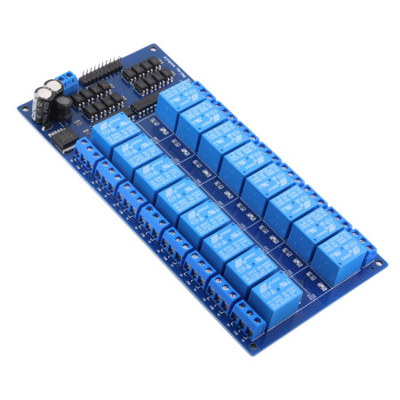 Modul 16 relejev z 5V optično izolacijo, 10A, krmiljenje