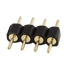 Coupler for LED strips black, 4-pin - male/female, AMPUL.eu